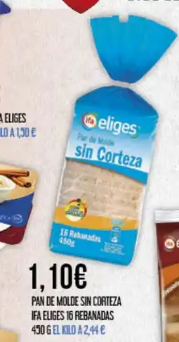 Claudio Pan de molde sin corteza ifa eliges 16 rebanadas oferta