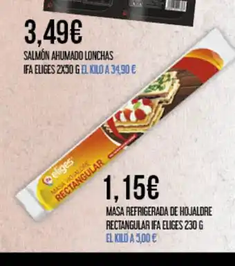 Claudio IFA ELIGES Masa refrigerada de hojaldre rectangular oferta