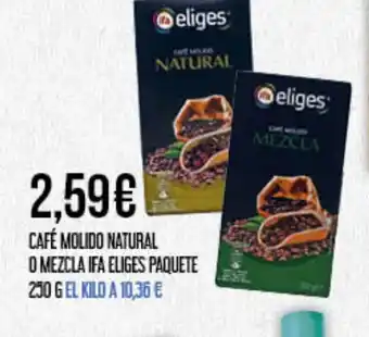 Claudio IFA ELIGES Café molido natural o mezcla oferta