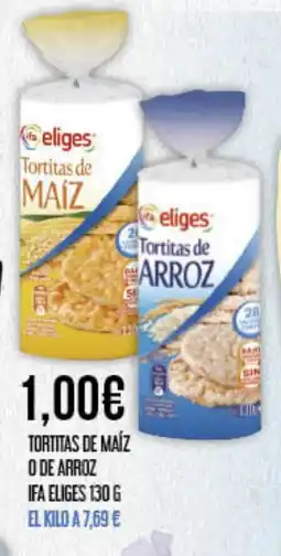 Claudio IFA ELIGES Tortitas de maíz o de arroz oferta