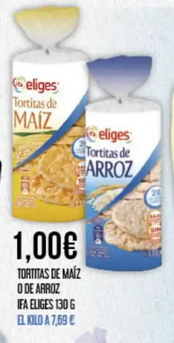 Claudio IFA ELIGES Tortitas de maíz o de arroz oferta
