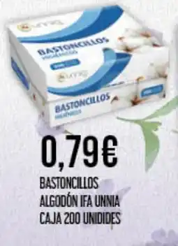 Claudio Bastoncillos algodón ifa unnia caja 200 unidides oferta