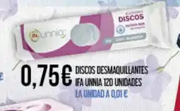 Claudio Discos desmaquillantes ifa unnia 120 unidades oferta