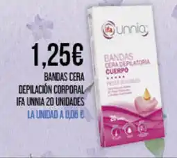 Claudio Bandas cera depilación corporal ifa unnia 20 unidades oferta