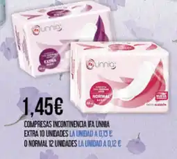 Claudio Compresas incontinencia ifa unnia extra 10 unidades oferta