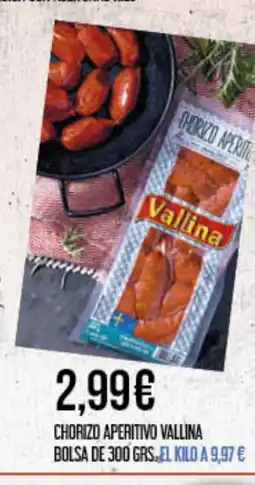 Claudio Chorizo aperitivo vallina oferta