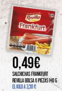 Claudio Salchichas frankfurt revilla bolsa 6 piezas oferta