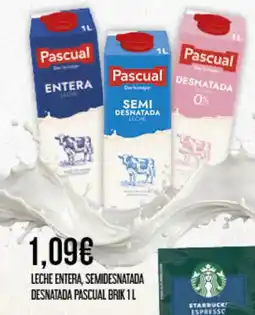Claudio PASCUAL Leche entera, semidesnatada desnatada oferta