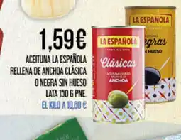 Claudio Aceituna la española rellena de anchoa clásica o negra sin hueso oferta