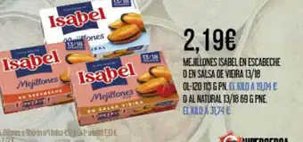 Claudio Mejillones isabel en escabeche o en salsa de vieira oferta