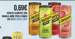 Claudio Refresco schweppes zero naranja, limón, citrus o pomelo oferta