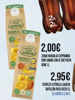 Claudio Zumo naranja exprimida don simon con o sin pulpa oferta