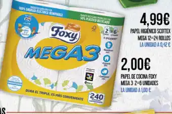 Claudio FOXY MEGA Papel de cocina oferta