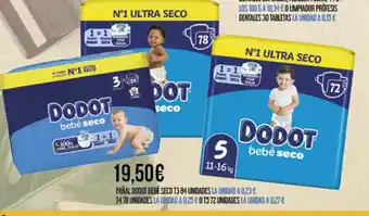 Claudio Pañal dodot bebé seco t3 84 oferta