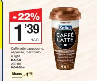 SPAR Fragadis KAIKU Caffé latte cappuccino, espresso, macchiato oferta
