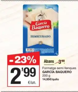SPAR Fragadis GARCÍA BAQUERO Formatge semi llenques oferta