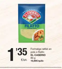 SPAR Fragadis EL CASERIO Formatge ratllat en pols o filatto oferta