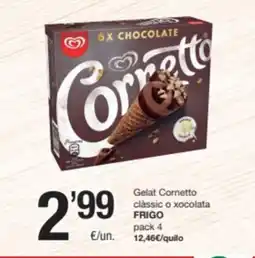 SPAR Fragadis FRIGO Gelat Cornetto classic o xocolata oferta