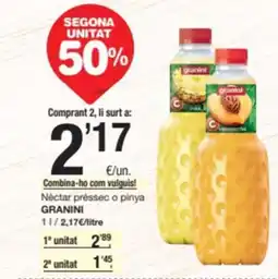 SPAR Fragadis GRANINI Néctar préssec o pinya oferta