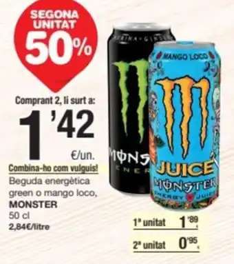 SPAR Fragadis MONSTER Beguda energètica oferta