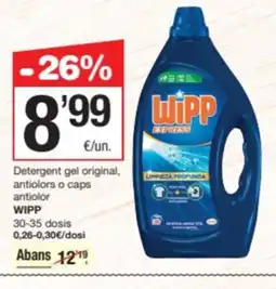 SPAR Fragadis WIPP Detergent gel original, antiolors o caps antiolor oferta