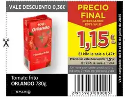 SPAR ORLANDO Tomate frito oferta