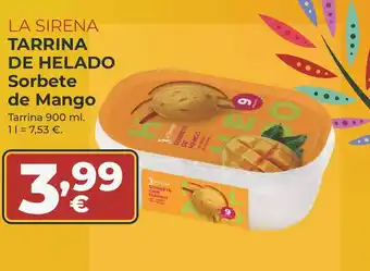 La Sirena LA SIRENA Tarrina de helado Sorbete de Mango oferta