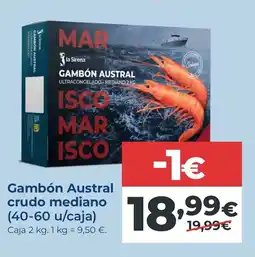 La Sirena Gambón Austral crudo mediano oferta