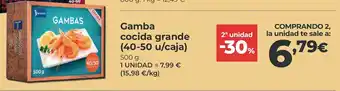 La Sirena Gamba cocida grande oferta