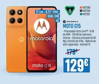 Beep MOTOROLA Moto g15 oferta