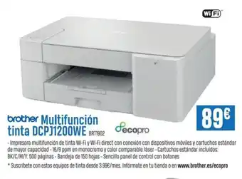 Beep BROTHER Multifunción tinta DCPJ1200WE BRT1902 oferta