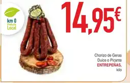 Masymas ENTREPEÑAS Chorizo de Geras Dulce o Picante oferta