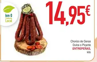 Masymas ENTREPEÑAS Chorizo de Geras Dulce o Picante oferta