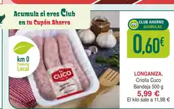 Masymas LONGANIZA, Criolla Cuco Bandeja oferta