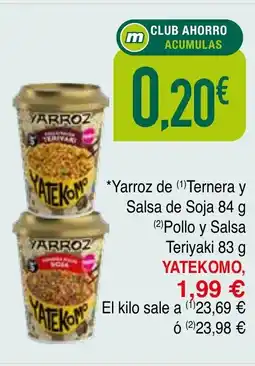 Masymas YATEKOMO Yarroz de Ternera y Salsa de Soja oferta