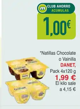Masymas DANET NAtillas Chocolate o Vainilla oferta