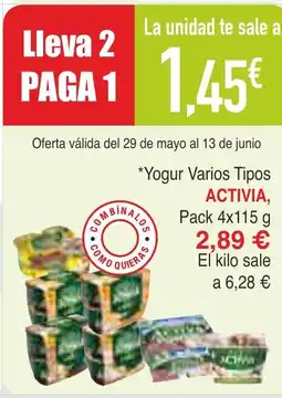 Masymas ACTIVA Yogur Varios Tipos oferta