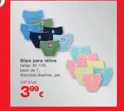KIK Slips para niños oferta