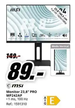 MediaMarkt MSI Monitor 23,8" PRO MP242AP oferta