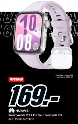 MediaMarkt HUAWEI Smartwatch FIT 4 Purple + Freebuds SE2 oferta