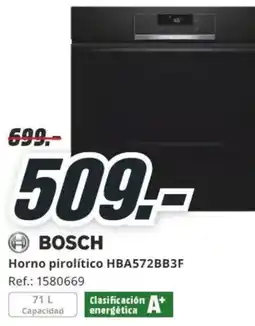 MediaMarkt BOSCH Horno pirolítico HBA572BB3F oferta