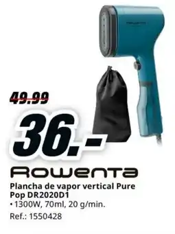 MediaMarkt ROWENTA Plancha de vapor vertical Pure Pop DR2020D1 oferta