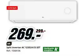 MediaMarkt Split inverter AC 123524 ES SET oferta
