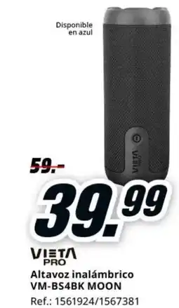 MediaMarkt VIETɅ PRO Altavoz inalámbrico VM-BS4BK MOON oferta