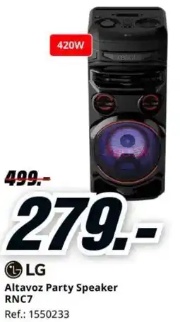 MediaMarkt LG Altavoz Party Speaker RNC7 oferta