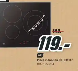 MediaMarkt Placa inducción OBH 3611-1 oferta