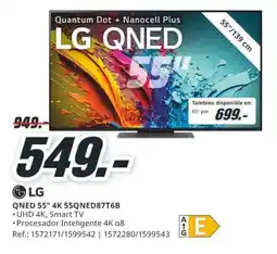MediaMarkt LG QNED 55" 4K 55QNED87T6B oferta