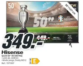 MediaMarkt HISENSE Qled 50" 4k 50e7nq oferta