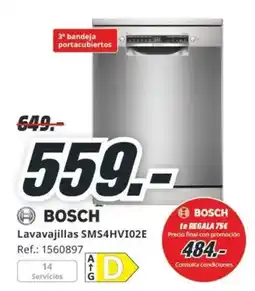 MediaMarkt BOSCH Lavavajillas SMS4HVI02E oferta