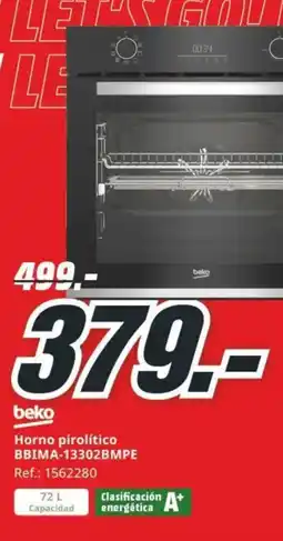 MediaMarkt BEKO Horno pirolítico BBIMA-13302BMPE oferta